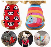 kutkutstyle T-Shirt KUTKUT Set of 2 Puppy Kitten Clothes for Small Breed Dog & Cat Boy Girl | Winter Warm Soft Cute Sweaters for ShihTzu Puppy, Maltese, Yorkie, Kitten Male Female