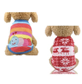 KUTKUT Set of 2 Puppy & Kitten Clothes for Small Dog & Cat Boy Girl | Winter Warm Cute Sweaters for Shihtzu Puppy, Maltese, Kittens Male Female-T-Shirt-kutkutstyle