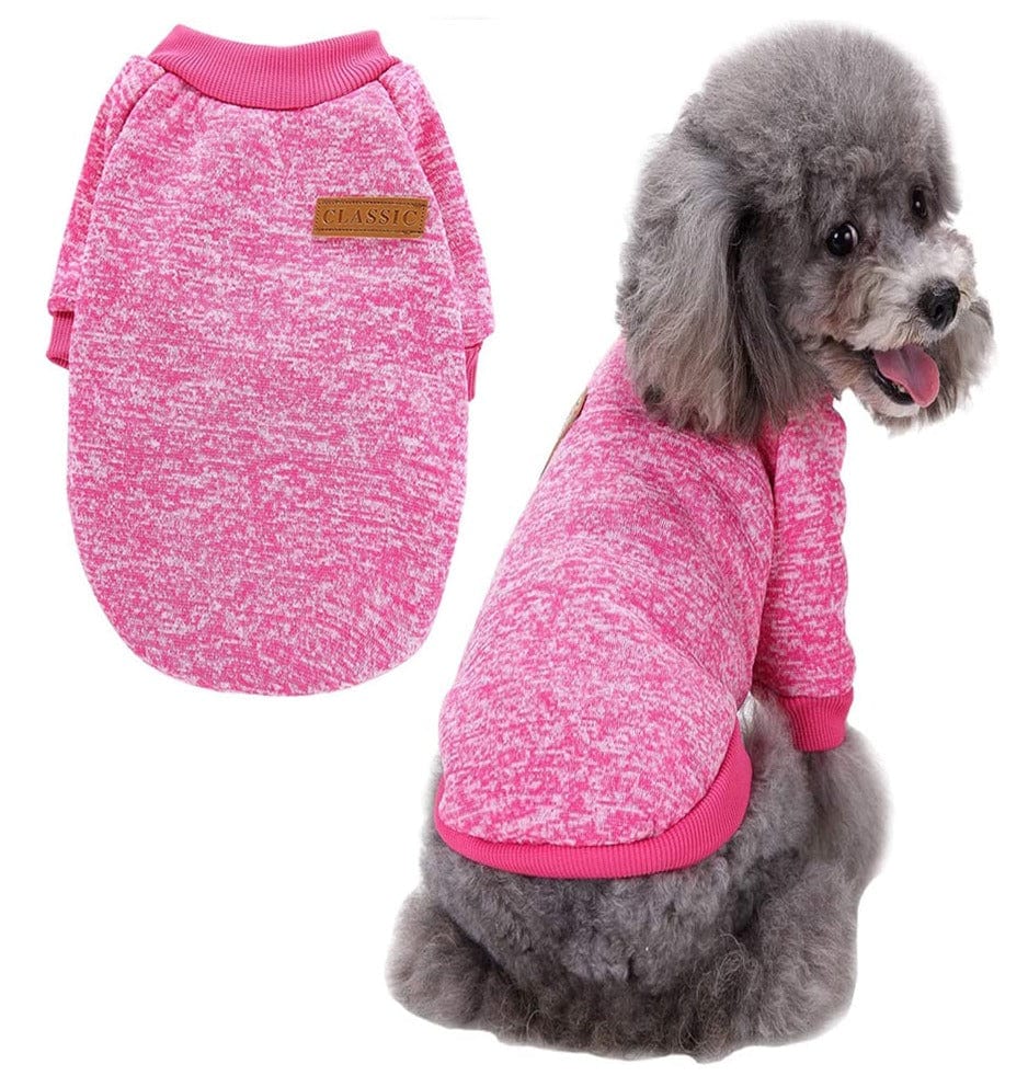 KUTKUT Small Dog Cat Classic Warm Clothes Knitwear Dog
