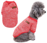 KUTKUT Small Dog & Cat Classic Warm Clothes Knitwear Dog Sweater Soft Thickening Warm Pup Dogs Shirt Winter Puppy Sweater for Small Dogs Shihtzu, Maltese, Yorkii etc - kutkutstyle