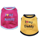 kutkutstyle T-Shirt L# (Chest: 45cm & Length: 35cm) KUTKUT Set of 2 Drooling Small Dog and Cat Shirt | Breathable Autumn, Spring & Summer Cotton Sleeveless Shirt for ShishTzu, Maltese, ToyPoodle, Papillon (Size: L, Chest: 45cm & Back Length 35cm)