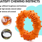 KUTKUT Dog Toy for Strong Chewers, Chew Toy for Dogs Ring, Dog Chew Toy Rubber Dog Toy Chew Ring Dog Rubber Indestructible Chew Toy Dog Dental Care Toy - Fun to Chew, Chase and Fetch - kutkut