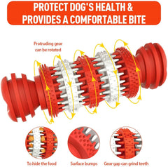 KUTKUT Chew Toy for Dogs Natural Rubber Bone Tooth Cleaning Toy Non-Toxic Rubber Bite Resistant for Medium and Large Dog Teeth Cleaning/Chewing/Playing/Treat Dispensing (Bone) - kutkutstyle