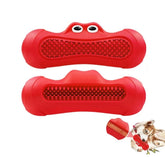 KUTKUT Dog Interactive Squeaky Chew Toys for Aggressive Chewers | Dog Teeth Cleaning Toy Safe Natural Rubber Dog Toothbrush for Medium and Large Breed Dogs, Unique Crocodile Head Design - kut