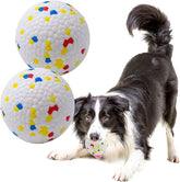 KUTKUT 2Pcs Dog Balls, Indestructible Tennis Balls for Small Dogs, Durable Bouncy Dog Toy Balls for Aggressive Chewers, Interactive Dog Toys for Fetch Game, Lightweight Floating Dog Toys  -