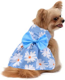 KUTKUT 3 Pcs Dog Dress for Small Dogs Girl, Princess Puppy Dress with Bow for Yorkie Maltese, Summer Pet Clothes Dog Tutu Skirt, Doggie Outfits Cat Apparel - kutkutstyle