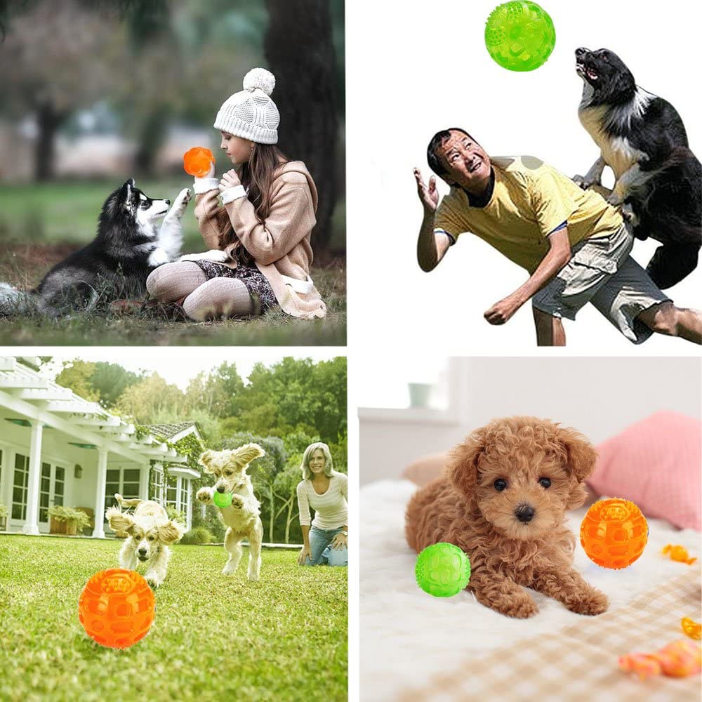 KUTKUT Pack of 2 Dura Squeak Dog Balls (Interactive Dog Toy That Float & Squeak) Squeaky Labrador, Golden Retriever Traditional Dog Tennis Balls - kutkutstyle