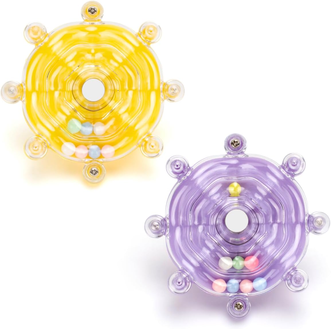 KUTKUT 2PCS Bird Toys for Parakeets, Funny Parrot Spinner Toy Wheel Interactive Parrot Rotate Toy Rattle Cockatiel Toy for Chewing Exercise Bird Cage Entertainment Toy for Budgies Lovebirds