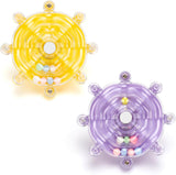 KUTKUT 2PCS Bird Toys for Parakeets, Funny Parrot Spinner Toy Wheel Interactive Parrot Rotate Toy Rattle Cockatiel Toy for Chewing Exercise Bird Cage Entertainment Toy for Budgies Lovebirds