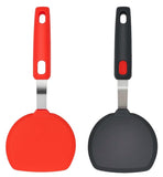EZYHOME Pack of 2Pcs Kitchen Silicone Pancake Spatulas Turner for Cooking and Baking- 600°F Heat Resistant Rubber Egg Spatulas
