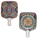 EZYHOME 2Pcs Ceramic Serving Platter With Handle Ceramic Ins Plate Family Dish Plate Salad Plate with Handle, Platter for Pasta, Maggi, Noodles, Manchurian, Dessert, Ice Cream