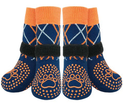 KUTKUT Dog Socks to Prevent Licking Paws for Hot Pavement Anti Slip - Dog Shoes Boots&Paw Protectors for Hardwood Floors, Double Sides Grips for Small Medium Large Senior Dogs Blue
