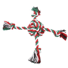 KUTKUT Crazy Four Rope Pet Toy | Braided Rope Ball Dog Toy Pet Teeth Cleaning Toy | Dog Chewing Teething Ropes for Small Medium Large Dogs Labrador, Golden Retriever (Weight: 120gm)
