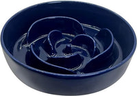 KUTKUT Ceramic Slow Feeder Dog Bowls, Pet Slow Feeder for Puppy Kitten, Slow Down Puzzle Eating Dog Food Bowl Food Dish for Fast Eaters Small Pets