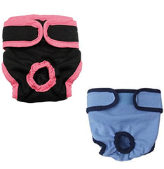 KUTKUT Combo of 2 Reusable & Washable Pet Cotton Sanitary Pet Diaper| Adjustable Menstruation Underwear for Female Dog in Heat Period - kutkutstyle