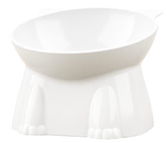 KUTKUT Slanted Cat Dog Food Bowl - Anti Vomiting Design, Whisker-Friendly Tilted Angle, Non-Slip Eco-Friendly Pet Dish, Plastic Elevated Cat Bowls Dishes, 15 Degrees Tilted Cat Food Bowl