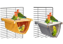 KUTKUT 2Pcs Bird Nest House Winter Warm Parrot House Bed Hammock Tent Toy Bird Cage Perch Stand for Parrots Budgies Parakeet Cockatiels Lovebird Cockatoo Finch Hamster Chinchilla - kutkutstyl