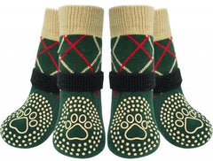 KUTKUT Dog Socks to Prevent Licking Paws, Double-Sided Anti Slip Dog Socks for Hardwood Floors, Non Slip Dog Paw Socks for Hot/Cold Pavement Dog Grippy Socks for Small Medium Senior Dogs