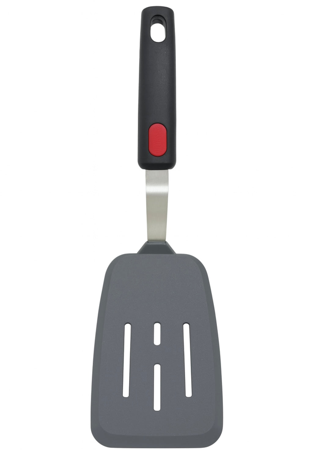 EZYHOME 600°F Heat Resistant Silicon Slotted Turner - Non Stick, Non Scratch Thin Spatula Reinforced Stainless Steel Core - BPA Free & Dishwasher Safe Kitchen Utensil (Dark Grey)