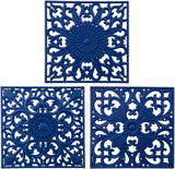 EZYHOME 3Pcs Extra Thick Silicone Trivet Mat for Hot Dishes, Hot Pots and Pans, Pot Holder, Hot Pad to Portect Your Table and Countertop, Kitchen Decor and Accessories