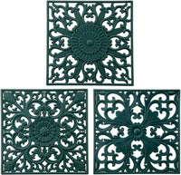 EZYHOME 3Pcs Silicone Trivets for Hot Dishes, Pots & Pans - Heat Resistant Countertop Mats with Non-Slip Design, Durable Hot Pads for Kitchen, Modern Trivet Set for Countertop, Table