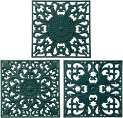EZYHOME 3Pcs Silicone Trivets for Hot Dishes, Pots & Pans - Heat Resistant Countertop Mats with Non-Slip Design, Durable Hot Pads for Kitchen, Modern Trivet Set for Countertop, Table