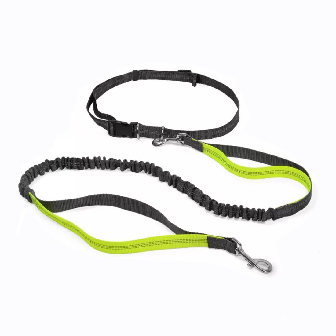 KUTKUT Hands Free Dog Running Leash with Adjustable Waist 28" to 48", Dual Handle Elastic Bungees Retractable Rope for Small, Medium and Large Dogs, Reflective Stitches for Running, Walking Hiking.…