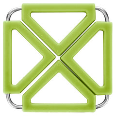 EZYHOME High Temperature Resistant Food-Grade Trivet Multifunctional Silicon Insulation Foldable Table Mat Trivet Pot Holder Creative Stainless Steel Pot Holder Hot Mat