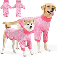 KUTKUT Recovery Suit for Medium Dogs-Soft Onesie Dog Surgery Suit for Female Male Dogs, Breathable Surgical Recovery Suit Prevent Licking Spay Recovery Suit Dog E-Collar&Cone Alternative( Pink )