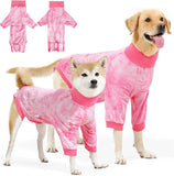 KUTKUT Recovery Suit for Medium Dogs-Soft Onesie Dog Surgery Suit for Female Male Dogs, Breathable Surgical Recovery Suit Prevent Licking Spay Recovery Suit Dog E-Collar&Cone Alternative( Pink )