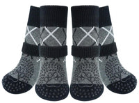 KUTKUT Non Slip Dog Socks with Grippers Prevent from Licking Paws,Anti-Slip Dogs Grip Socks for Small Medium and Senior Dogs on Hardwood Floor.