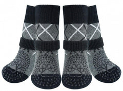 KUTKUT Non Slip Dog Socks with Grippers Prevent from Licking Paws,Anti-Slip Dogs Grip Socks for Small Medium and Senior Dogs on Hardwood Floor.