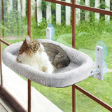 KUTKUT Cat Window Perch, Cat Hammock for Window Seat with Cozy Pad Bed Cover for Indoor Cats, Durable Metal Frame Support Cat Bed with 4 Suction Cups, Cat Beds For Indoor Cats