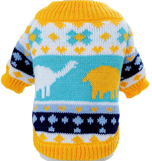 KUTKUT Dog Sweater Soft Warm Dog Clothes Knitted Cat Sweater Classic Thick Pet Pullover Cute Winter Dog Sweatersfor Winter Puppy Kitten Sweater for Small Medium Girl Boy