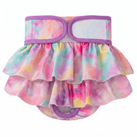 KUTKUT Reusable Dog Diapers Female Washable, Premium Doggie Tie Dye Diaper for Dogs, Highly Absorbent Puppy  Dog Diaper for Heat, Incontinence and Puppy Training (Pastel)