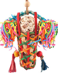 KUTKUT Bird Toys Parakeet Toy Cockatiel Shredding Toys Conure Foraging Sola Toys for Conure Cockatiel Parakeet Lovebird Small to Medium Birds