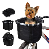 KUTKUT Bike Basket, Quick Release Bicycle Handlebar Front Basket, Removable Small Pet Cat Dog Carrier, Folding Detachable Easy Install Quick Released Picnic Shopping Bag Max.Bearing: 5Kg 
