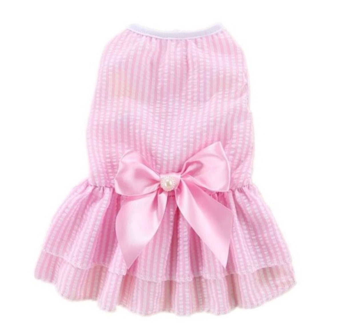 KUTKUT Dress for Small Breed Dog Puppy Clothes Female Princess Tutu Striped Skirt Summer Shirt for Shihtzu, Papillon etc Cat Pet Apparel Outfits - kutkutstyle