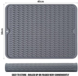 EZYHOME Silicone Dish Drying Mat for Kitchen Counter, Dish Drying Pad for Sink, Refrigerator or Drawer, Countertop Protection Pad.