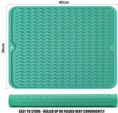 EZYHOME Silicone Dish Drying Mat for Kitchen Counter, Dish Drying Pad for Sink, Refrigerator or Drawer, Countertop Protection Pad