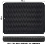 EZYHOME Silicone Dish Drying Mat for Kitchen Counter, Dish Drying Pad for Sink, Refrigerator or Drawer, Countertop Protection Pad