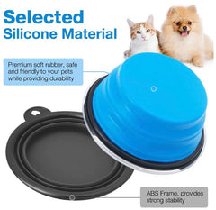 KUTKUT Collapsible Dog Bowl | Portable Dog Bowl with Lid | Foldable Pet Travel Dog Bowls for Walking, Traveling, Hiking Foldable Expandable Bowl for Dogs Cats and Small Pet Feeding