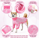 KUTKUT Recovery Suit for Medium Dogs-Soft Onesie Dog Surgery Suit for Female Male Dogs, Breathable Surgical Recovery Suit Prevent Licking Spay Recovery Suit Dog E-Collar&Cone Alternative( Pink )