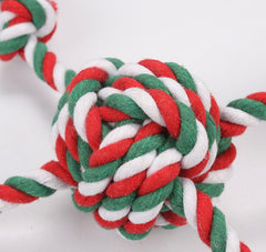 KUTKUT Crazy Four Rope Pet Toy | Braided Rope Ball Dog Toy Pet Teeth Cleaning Toy | Dog Chewing Teething Ropes for Small Medium Large Dogs Labrador, Golden Retriever (Weight: 120gm)