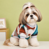 KUTKUT Warm Fleece Dog Sweater For Small Dogs & Cats - Soft Winter Plush Pet-Tshirt With Cozy Ribbed Neck & Sleeves, Dog Pullover With Stylish Aztec Pattern Comfortable & Stylish