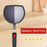 EZYHOME Kitchen Silicone Pancake Spatula Turner for Cooking and Baking- 600°F Heat Resistant Rubber Egg Spatulas