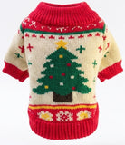 KUTKUT Christmas Dog Sweater, Soft Knitted Winter Pet Sweater With Christmas Tree Design, Warm Turtleneck Pullover For Small Dogs and Cats