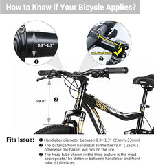 KUTKUT Bike Basket, Quick Release Bicycle Handlebar Front Basket, Removable Small Pet Cat Dog Carrier, Folding Detachable Easy Install Quick Released Picnic Shopping Bag Max.Bearing: 5Kg 