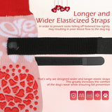 KUTKUT Anti-Slip Small Dog Socks with Grips for Hardwood Floors - Adjustable Dog Paw Socks with Elastic Straps, Non - Skid Traction for Small Medium Dogs, Puppy & Senior Socks