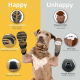 KUTKUT Anti Slip Dog Socks with Four Sides Grips for Hardwood Floors, Extra Traction Control No Twist - Dog Shoes Paw Protector for Hot Pavement to Prevent Licking Paws for Medium Large Dogs